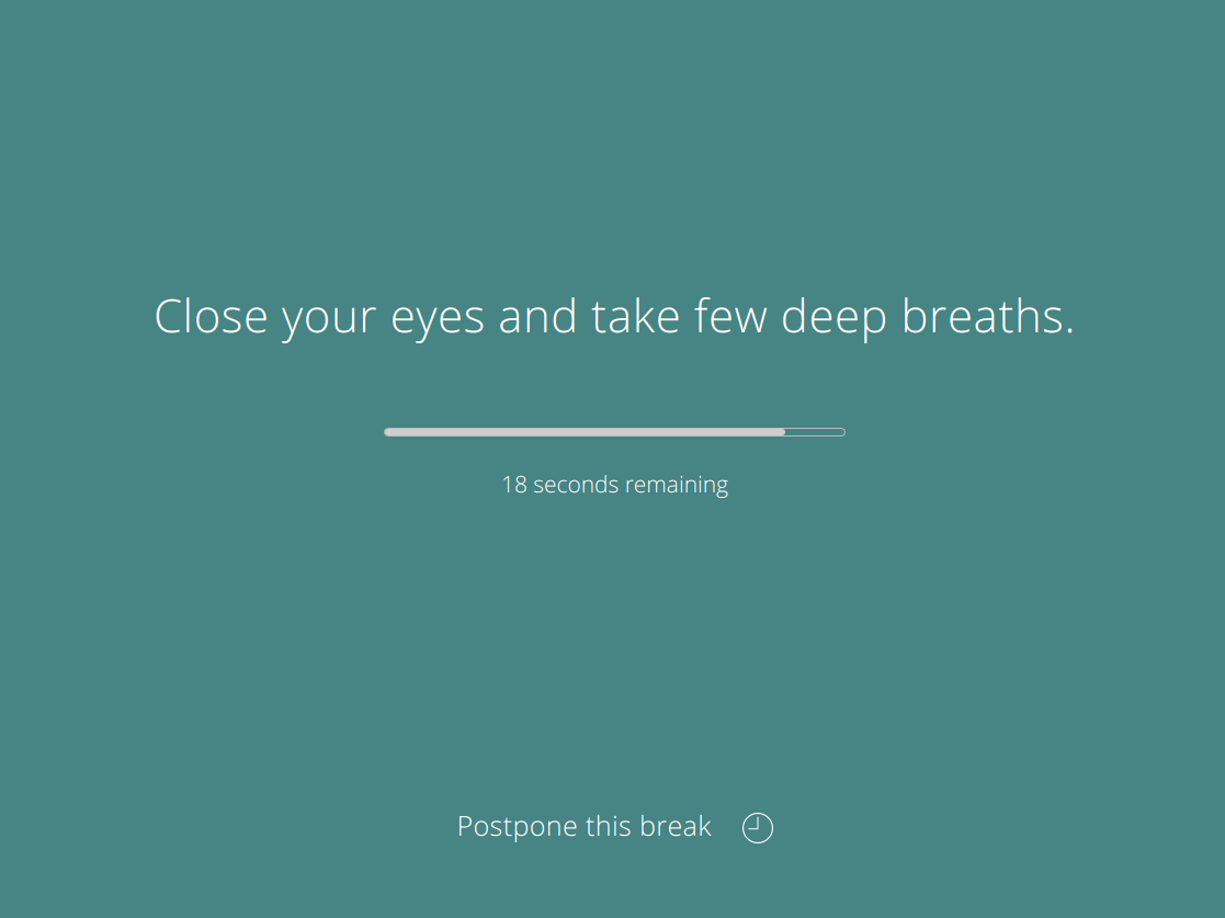 Stretchly break reminder screenshot